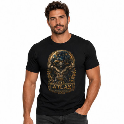 Atlas Titan T-Shirt | Greek Mythology Celestial Graphic Tee