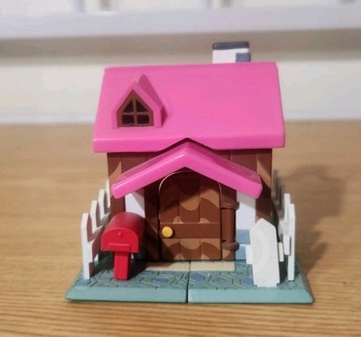 ANIMAL CROSSING LET'S CREATE A FOREST SMALL PINK ROOF HOUSE FIGURE HOUSE ONLY