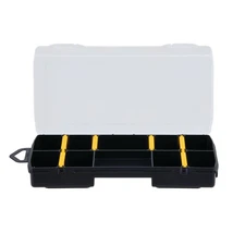 Stanley 8.25 in. Organizer with Clear Lid Black/Yellow
