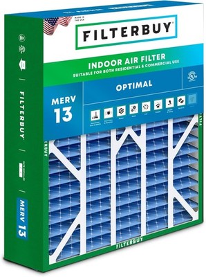 Filterbuy 20x25x6 Air Filters, AC Furnace for Aprilaire Space Gard 201 (MERV 13)