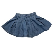 SHEIN Girls Denim Skirt Blue Elastic Waist Zipper Mini Size 10–11Y NWOT