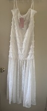 BHLDN White Lace Sleeveless Full-Length Wedding Dress Size M and L available  