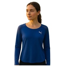 Puma Woman's Blue Activewear Pullover XS Oversized  M Rare to find 65