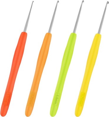 WILLBOND 4 Pieces Hair 1,1.25,1.5,1.75 millimeters, Yellow,Orange,Pink 