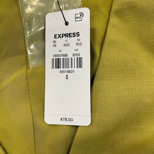EXPRESS Asymmetrical Wrap Tie Blazer Vest Women's Size S New Avocado - Picture 8 of 8