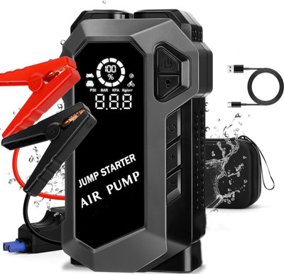 Arrancador 12V 4000A con compresor, power bank y inflador para coche, Nuevo