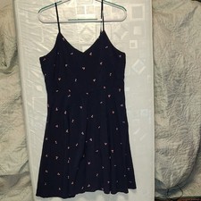 GAP Charming navy mini dress with chery prints sz XL