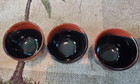 Vintage Set of 3 Three -Brown Tone  Japanese Sake Cups  — photo 2