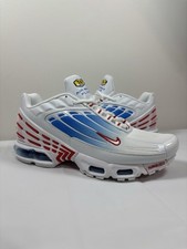Nike Air Plus Uomo Tuned TN 3 III Rosso Bianco Blu Tg 8 Patriotic Sneakers Festive