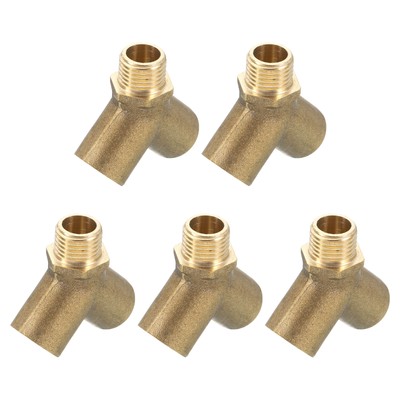 Messing T-Stück Rohrverschraubung, 1/4'' x 1/4'' x 1/4'' NPT Adapter, 5 Stück