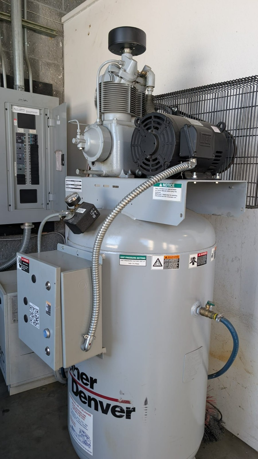 With Dryer 5 Hp 80 Gallon 480v 3-phase
