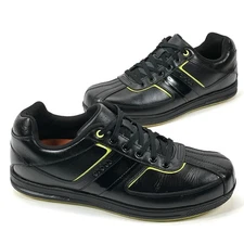 Crocs Golf Shoes Black Leather Ultra LightWeight Spiked Sneaker Mens Size 10.5