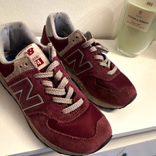 New Balance 574 Classic Damen Sneaker EU 36,5 Wildleder Low Top bordeaux/grau
