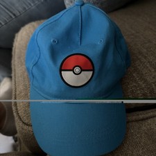 Pok mon Kids Hat Pokemon Blue Cap with Pok  Ball Logo Official Nintendo 2023