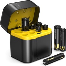 Rechargeable 4 AAA and 4 AA Batteries Lithium with Charger, 1.5 V AA Batteries 