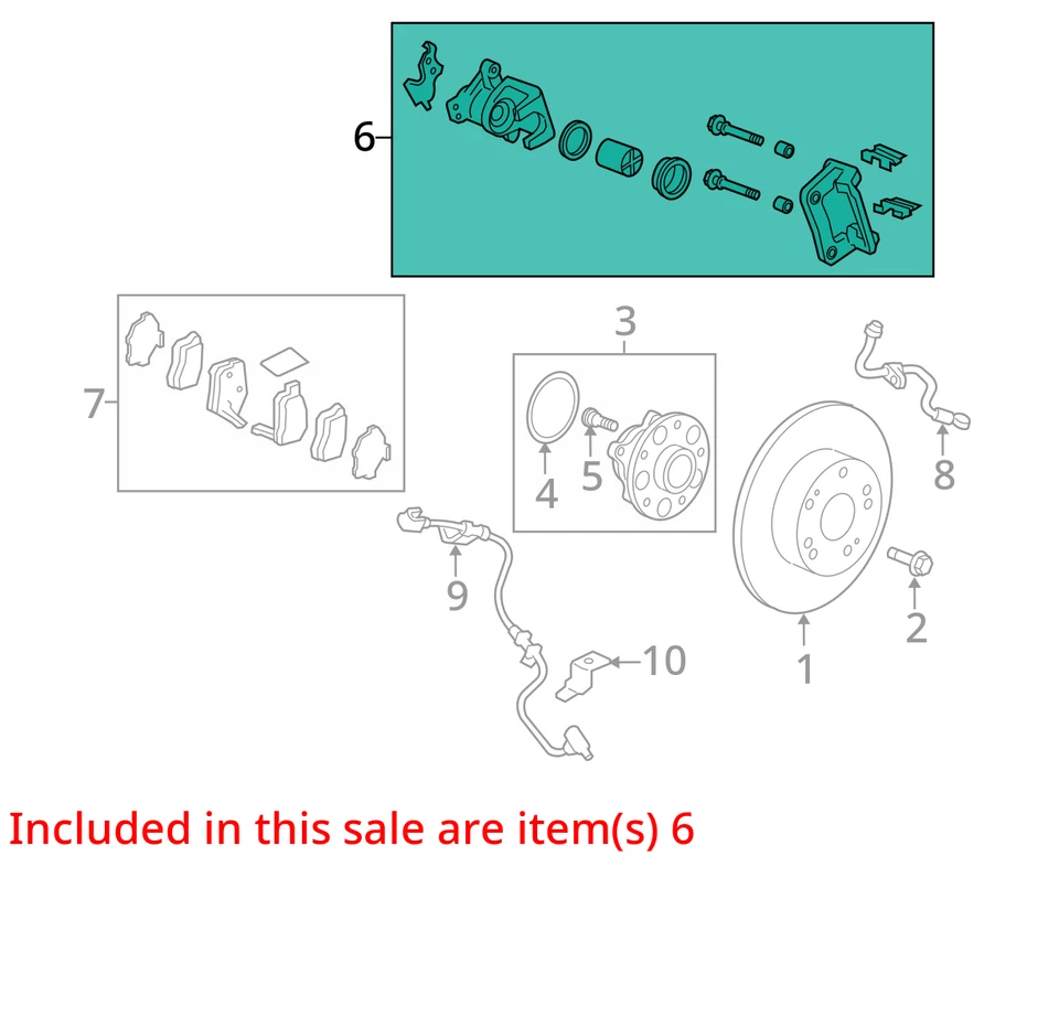Pinza de freno trasera izquierda Honda Cr-V 2012-2016 MDMF5 Foto 3 de 4
