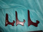 Lot 3 Vintage SPI San Pacific Easel Plate Holder Wood Display Stand 5 6 7" brown — photo 2
