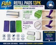 For Flash Power Mop Refill Cleaning Pads Disposable Absorbent Cloth Powermop x13