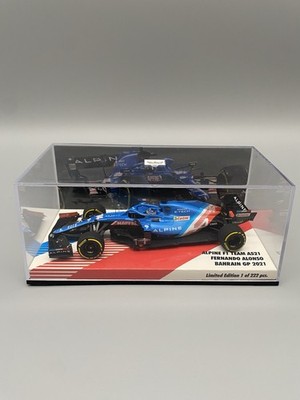Minichamps F1 1:43 Alpine A521 Fernando Alonso Bahrain GP 2021 Formel 1 Comeback