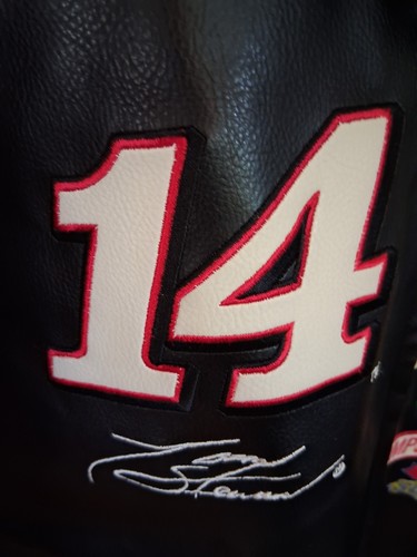 Vintage Racing Coat Tony Stewart No.14 Home Depot Size XXL Black Red And White - Picture 10 of 12