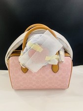 Coach Rowan Satchel Bag Signature Canvas With Charms, Powder Pink CEA18