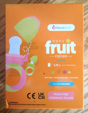 NatureBond Baby Fruit Feeder All Sizes BPA Free, Sunshine Orange Lemonade Yellow