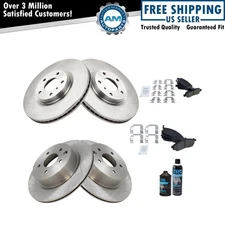 Front Rear Ceramic Brake Pad Rotor Kit w/Chemicals for Nissan Infiniti