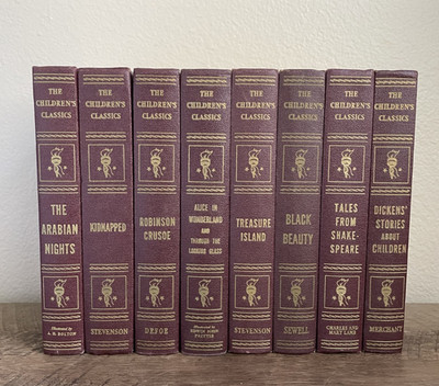 Vintage 8-Vol. Set THE CHILDREN'S CLASSICS 1924-1929, Very Good