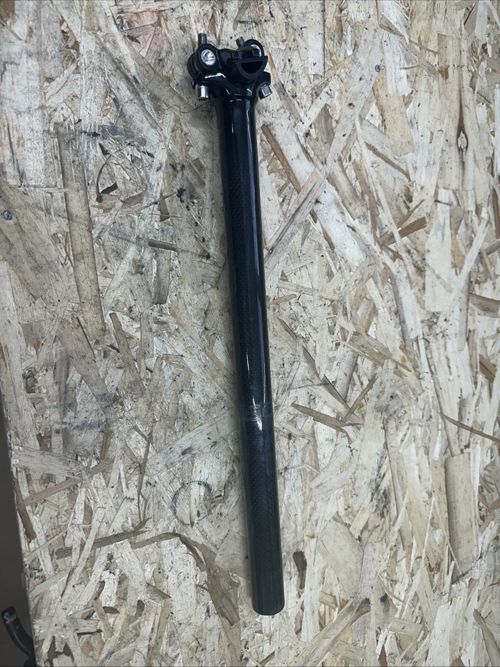 长碳座杆 27.2 X 400 27.2 毫米 X 400 毫米黑色 0 后挡直 2 螺栓 — 第 2/4 张图片