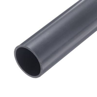 PVC Rigid Tube Round Pipe Tubing 36.8mm ID 42mm OD 9'' Length Light Grey