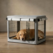 Dog Crate Cover, Heavy Duty 1680D Waterproof Oxford Cloth with Breathable Mes...