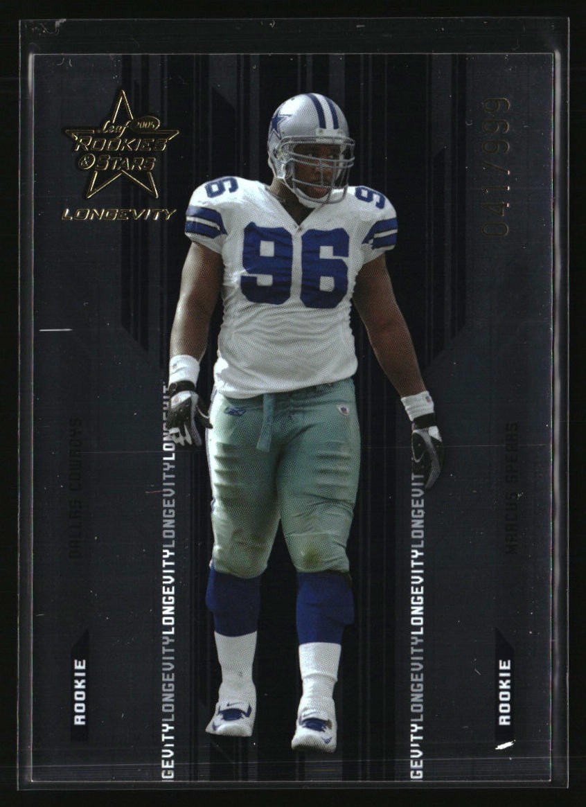 2005 Leaf Rookies & Stars Longevity #112 Marcus Spears #/999