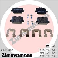 Zimmermann Bremsbelagsatz, Scheibenbremse Hinterachse U.A. FüR Bmw, Toyota