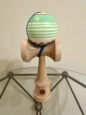 Used Kendama Sol 2 UP Maple Wood And KUSA Fish Cake Gummy Cleared Tama