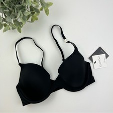 Calvin Klein Essence T-Shirt Bra Size 32C Style QF1650 in Black
