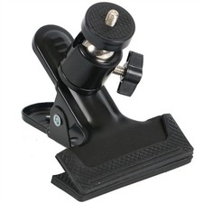 Camera Flash Light Clip Clamp Speedlite Holder Bracket with 360 Swivel Ballhead