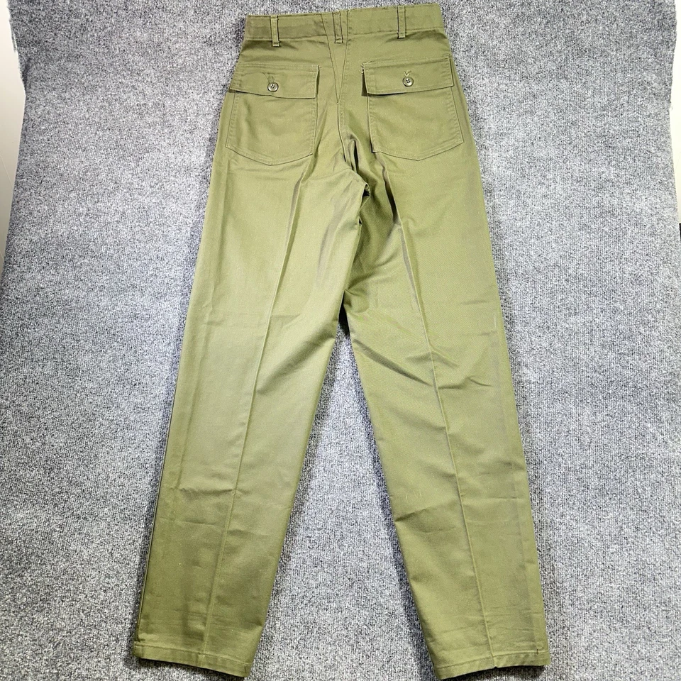 Vintage US Military Pants Mens Fit 31x35 Olive Green OG 107 Utility Trouser Army - Image 3 of 4