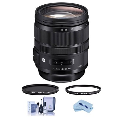 Sigma 24-70mm f/2.8 DG OS HSM IF ART Lens for Canon EF w/Hoya UV+CPL Filter Kit