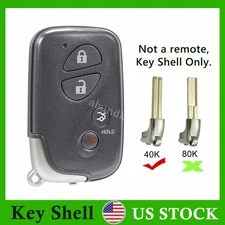 Smart Remote Key Case Shell Fob 4 Button + Insert Blade for Lexus IS250 IS350