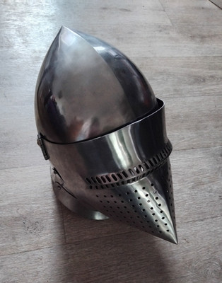 Ritterhelm Hahnenkopf Stil 15. Jh. LARP Reenactment Mittelalter