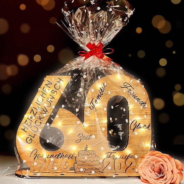 Holzschild GäStebuch 60. Geburtstag JubiläUm Personalisiert Deko Geschenk-image