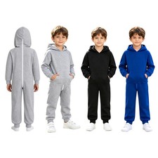 Boys Unitard Stretchy Jumpsuit Loose Bodysuit Casual Costume Back Zipper Kids