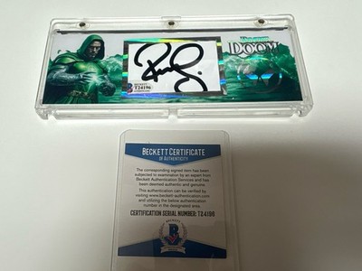 Dr Doom Signed Robert Downey Jr Custom 1/1 Card Bas Beckett Certified Avengers