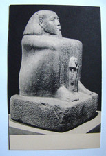 1930's Statuette Postcard Ancient Egyptian Artifact Egypt old