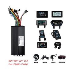 EBike 36V/48V/52V 35A 3-mode Controller Display For 1000W-1500W Brushless Motor