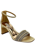 Badgley Mischka Women's Kameryn Heeled Sandal Ivory Satin