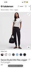 Lululemon Dance Studio Mid-Rise Jogger Black (Size 4)
