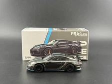 Pop Race Porsche 992 Stinger GTR Carbon Blue Stripe 640254 1/64