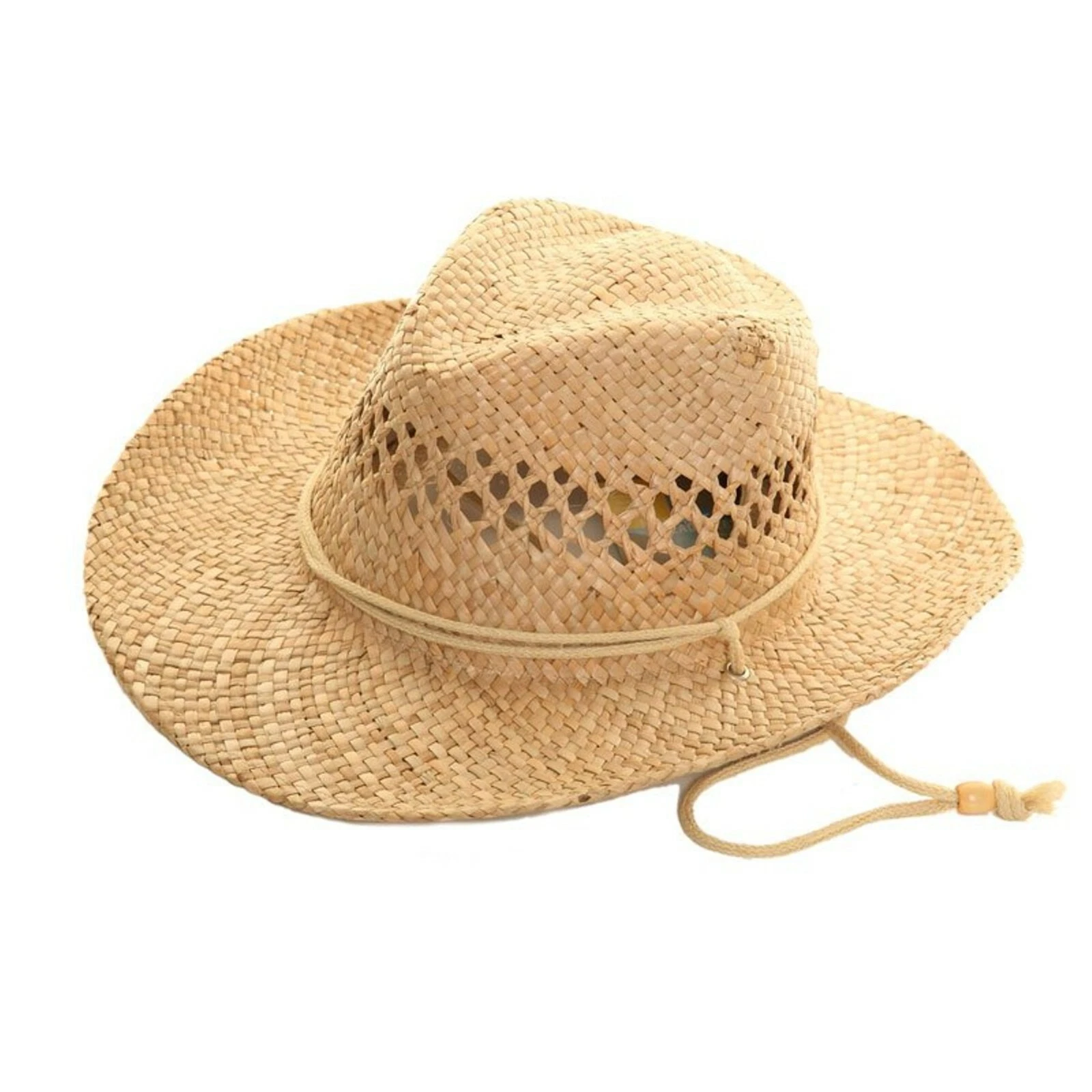 Straw Cowboy Hat Wide Brim Fedora Cowgirl Hat Summer Sun Protection One Size
Opens in a new window o