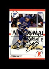 Peter Zezel 1990-91 Score Blues authentic autographed card